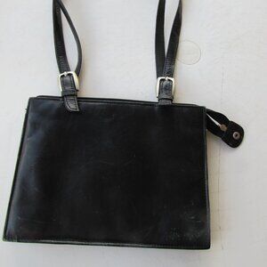 Black Leather Wilson's Purse